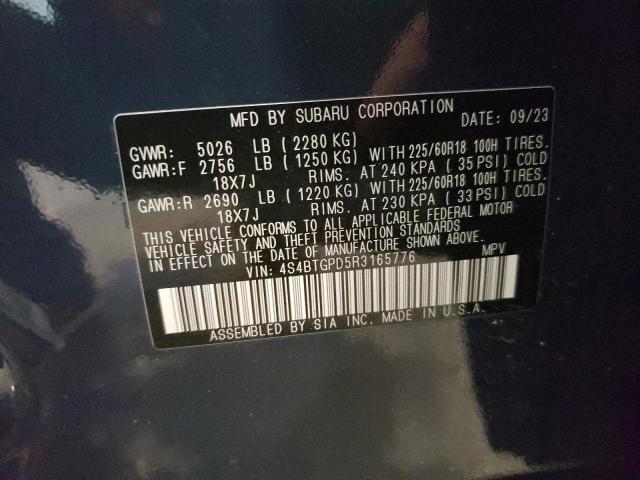 4S4BTGPD5R3165776 Subaru OUTBACK TO
