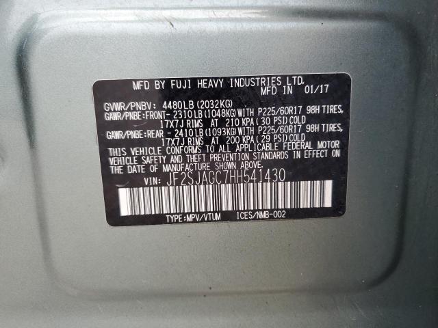 JF2SJAGC7HH541430 Subaru FORESTER 2