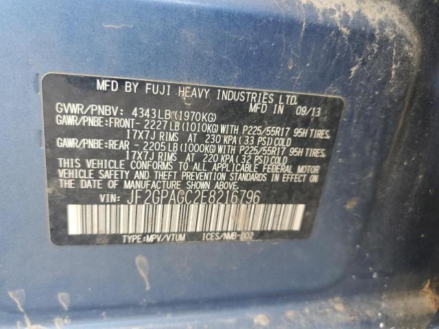 JF2GPAGC2E8216796 Subaru XV CROSSTR