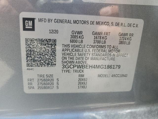 3GCPWBEH4MG186179 Chevrolet Silverado