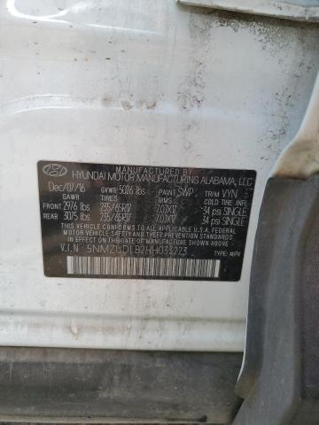5NMZUDLB2HH033223 Hyundai SANTA FE S