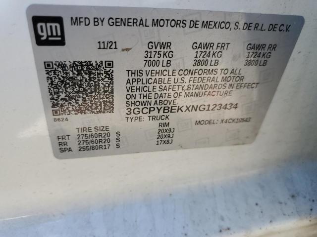 3GCPYBEKXNG123434 Chevrolet Silverado