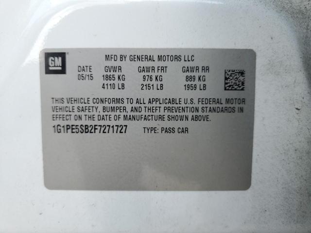 1G1PE5SB2F7271727 Chevrolet CRUZE LT