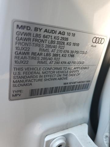 WA1EVAF14KD011800 Audi Q8 PREMIUM