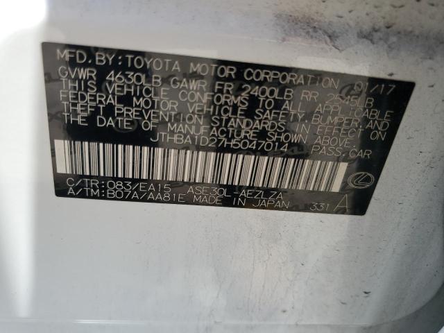 JTHBA1D27H5047014 Lexus IS 200T