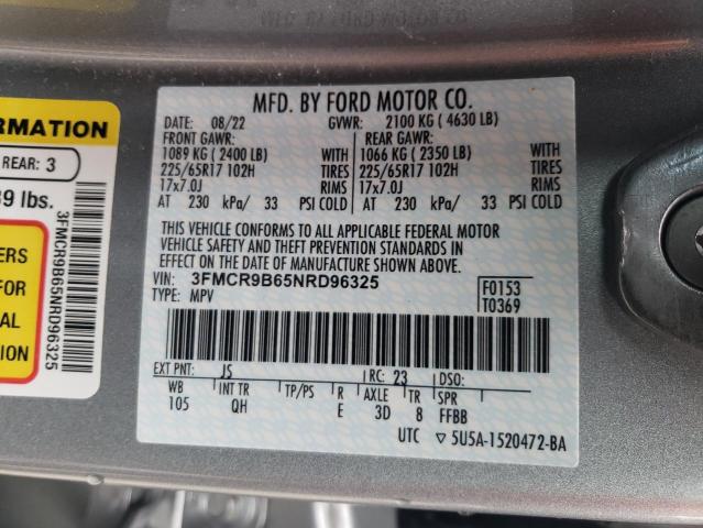 3FMCR9B65NRD96325 Ford BRONCO SPO