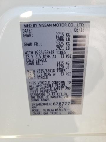 5N1AR2MM1FC678777 Nissan Pathfinder