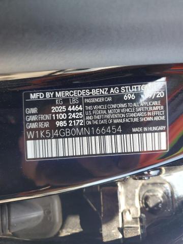 W1K5J4GB0MN166454 Mercedes-Benz CLA 250