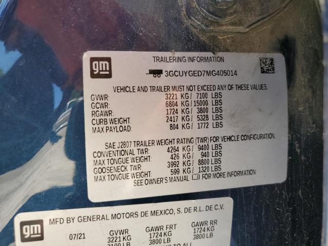 3GCUYGED7MG405014 Chevrolet Silverado