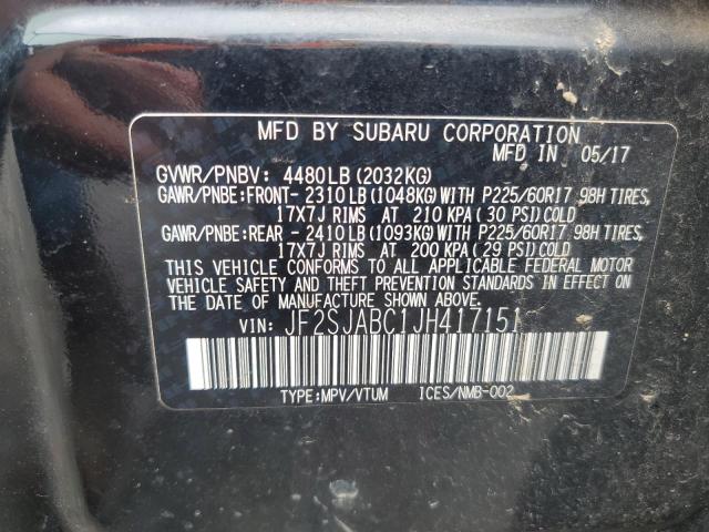 JF2SJABC1JH417151 Subaru FORESTER 2