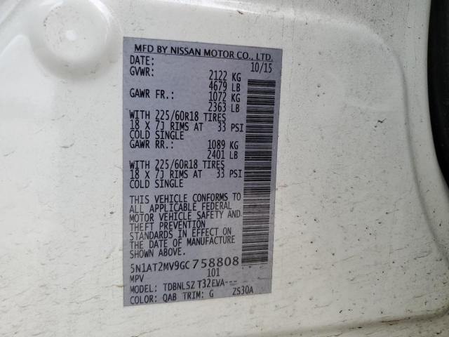 5N1AT2MV9GC758808 Nissan 2016