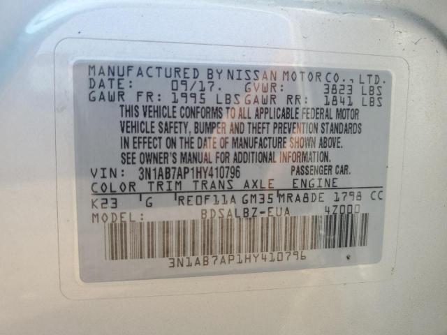 3N1AB7AP1HY410796 Nissan SENTRA S