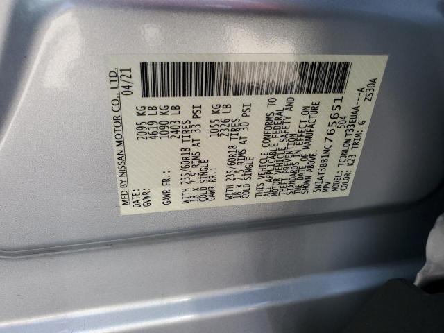 5N1AT3BB1MC765651 Nissan ROGUE SV
