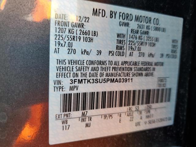 3FMTK3SU5PMA03911 Ford MUSTANG MA