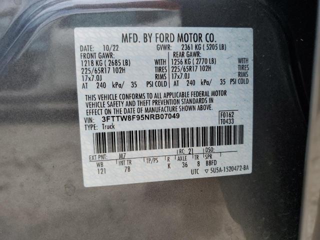 3FTTW8F95NRB07049 Ford MAVERICK X