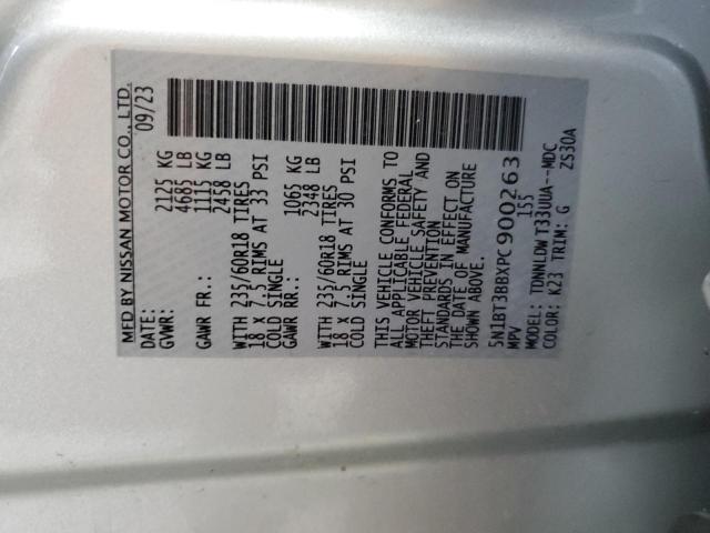 5N1BT3BBXPC900263 Nissan ROGUE SV