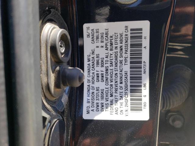 2HGFC2F50GH554341 Honda Civic Lx