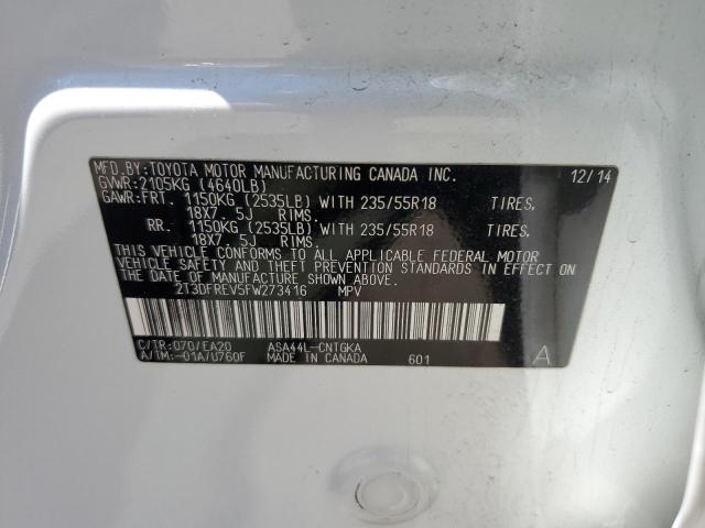 2T3DFREV5FW273416 Toyota RAV4 LIMIT