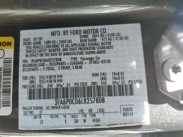 3FA6P0CD6LR257808 Ford FUSION SEL