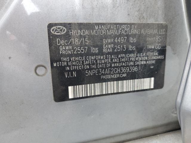 5NPE34AF2GH369396 Hyundai SONATA SPO