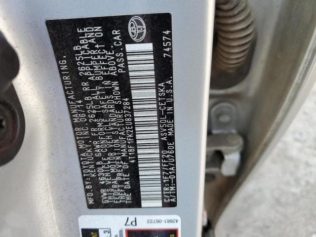 4T1BF1FK2EU837284 Toyota CAMRY L