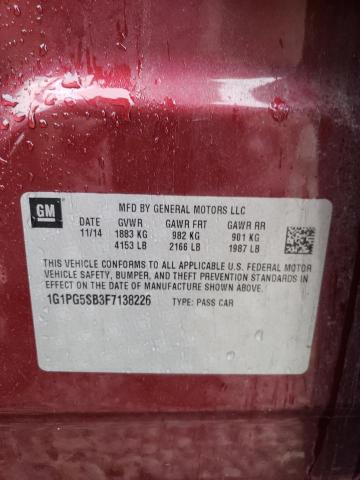 1G1PG5SB3F7138226 Chevrolet CRUZE LTZ