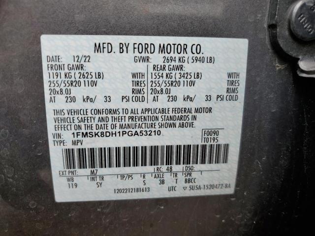 1FMSK8DH1PGA53210 Ford EXPLORER X