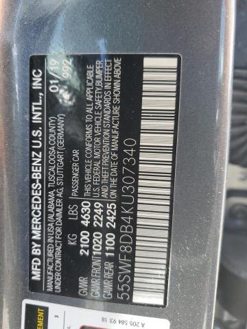 55SWF8DB4KU307340 Mercedes-Benz C 300