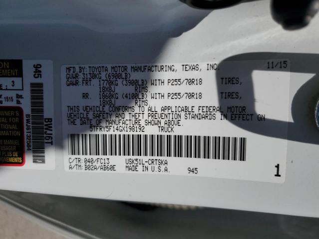 5TFRY5F14GX198192 Toyota TUNDRA DOU