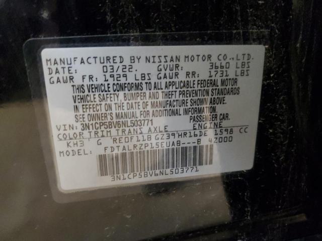 3N1CP5BV6NL503771 Nissan KICKS S