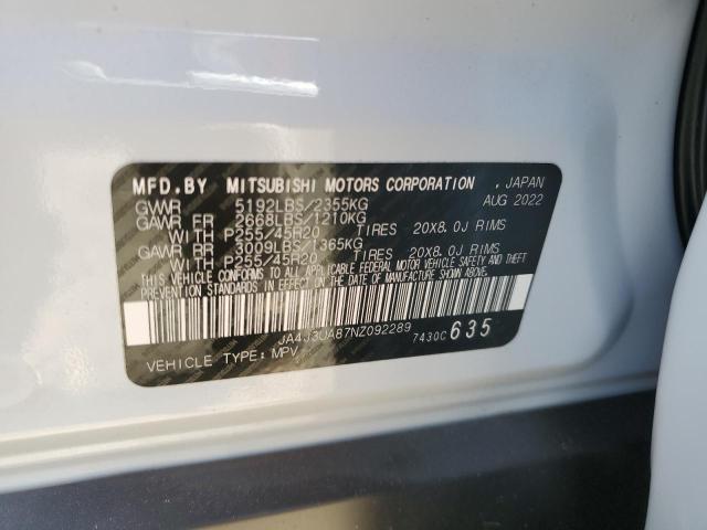 JA4J3UA87NZ092289 Mitsubishi Outlander