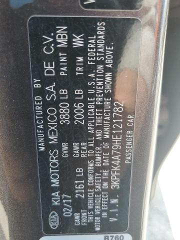 3KPFK4A79HE121782 KIA FORTE LX