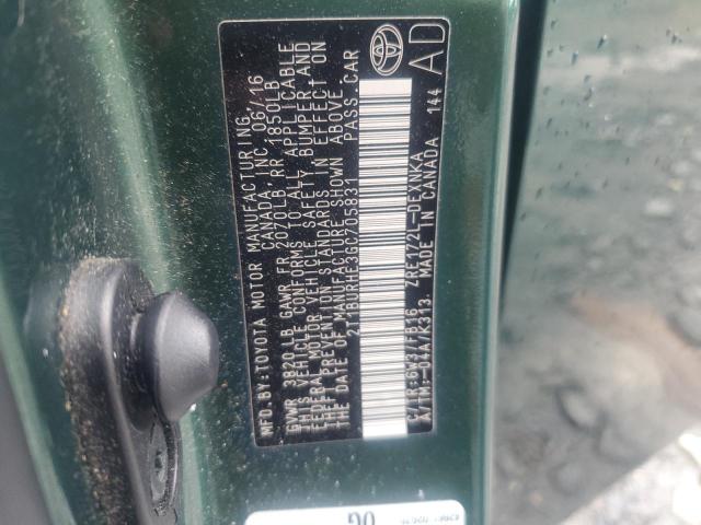 2T1BURHE3GC705831 Toyota COROLLA L