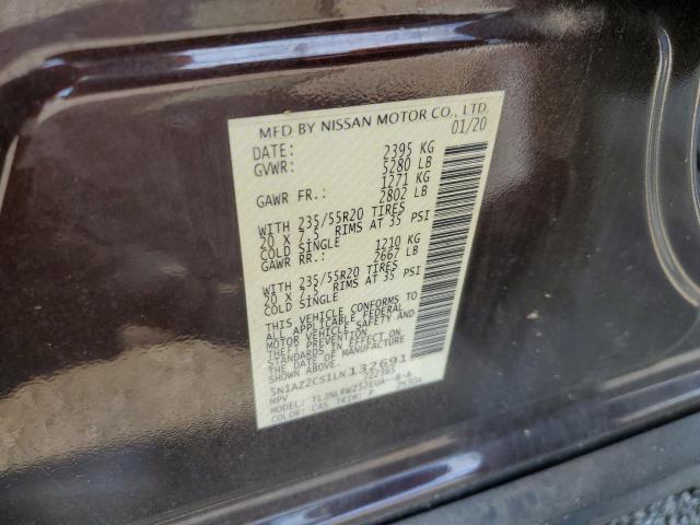 5N1AZ2CS1LN132691 Nissan MURANO SL