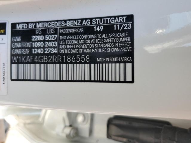 W1KAF4GB2RR186558 Mercedes-Benz C 300