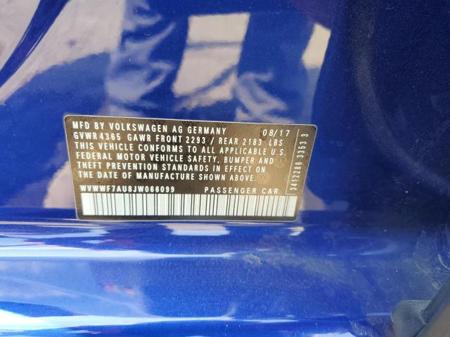 WVWWF7AU8JW066099 Volkswagen Golf R
