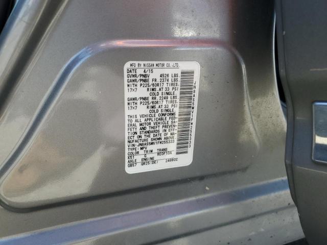 JN8AS5MV1FW255333 Nissan ROGUE SELE