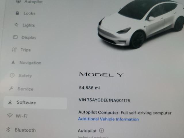 7SAYGDEE1NA001175 Tesla Model Y