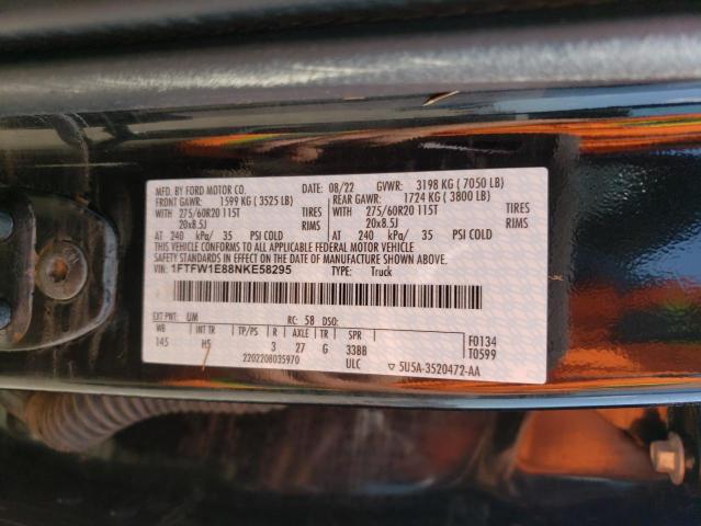 1FTFW1E88NKE58295 Ford F150 SUPER