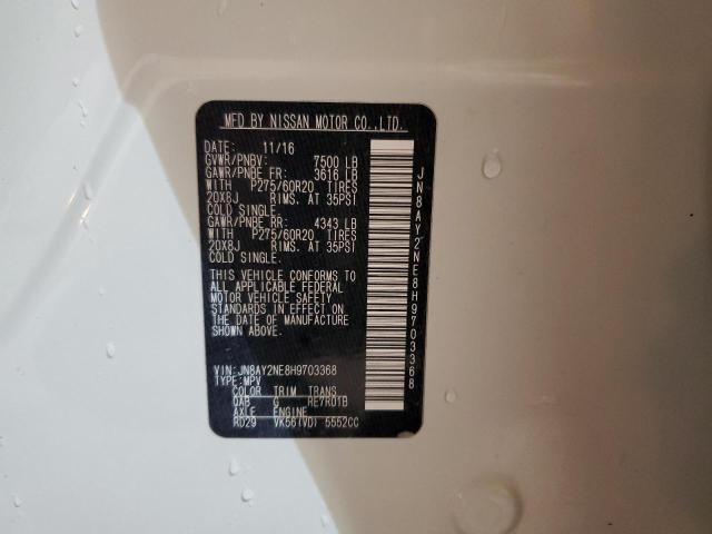 JN8AY2NE8H9703368 Nissan ARMADA PLA
