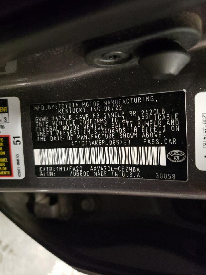 4T1C11AK6PU086798 Toyota CAMRY LE