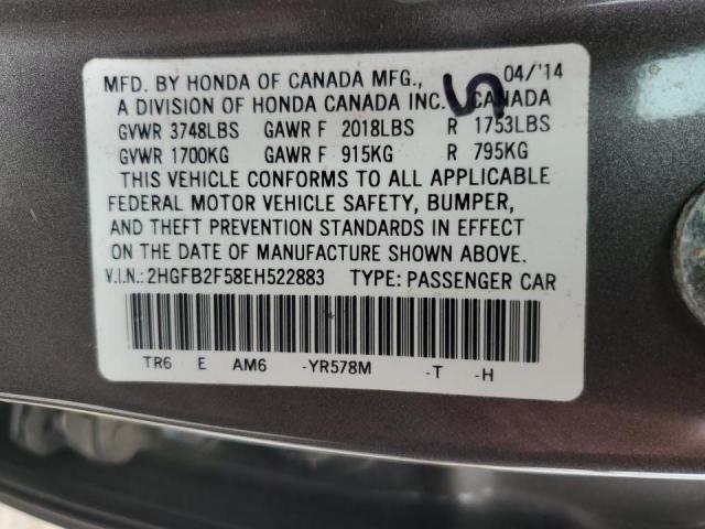 2HGFB2F58EH522883 Honda Civic Lx