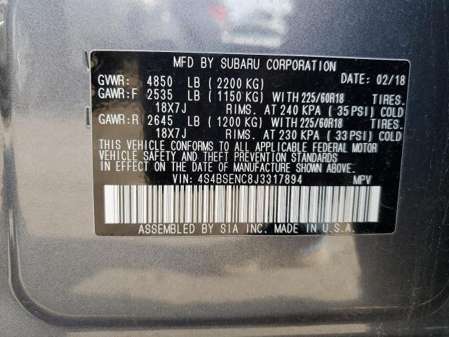 4S4BSENC8J3317894 Subaru OUTBACK 3.