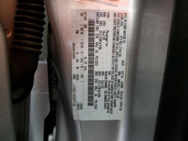 1FADP3F27GL294616 Ford FOCUS SE
