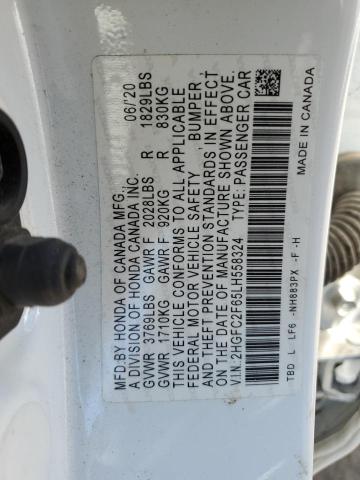 2020 HONDA CIVIC LX 2HGFC2F65LH558324  60875494