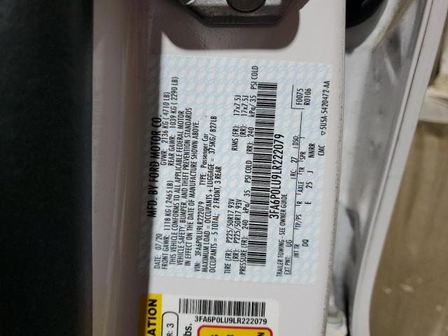3FA6P0LU9LR222079 Ford FUSION SE