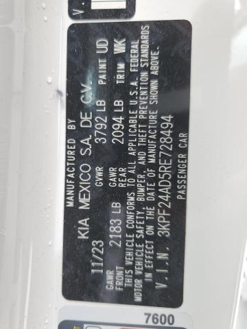 3KPF24AD5RE728494 KIA FORTE LX