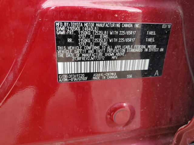 2T3RFREV2JW772012 Toyota RAV4 ADVEN
