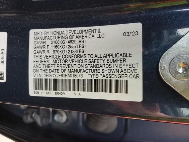 1HGCY2F61PA018073 Honda ACCORD HYB