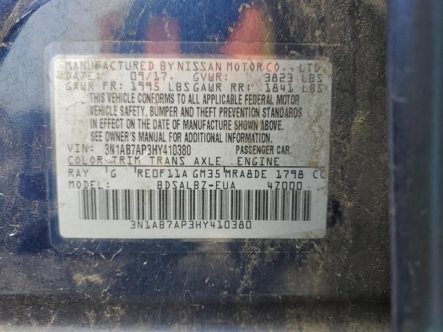 3N1AB7AP3HY410380 Nissan SENTRA S